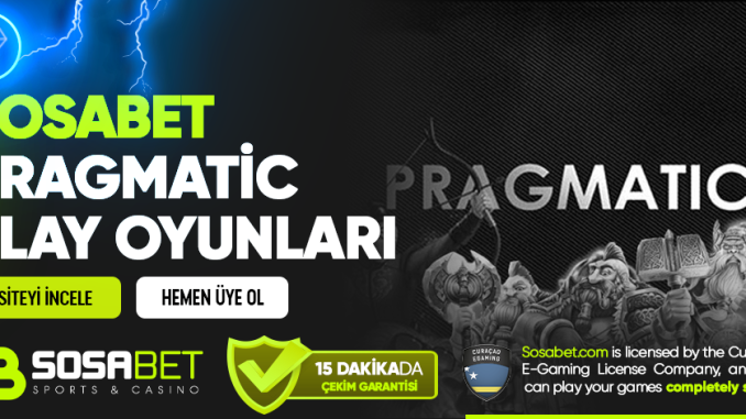 Sosabet Pragmatic Play Oyunları